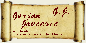 Gorjan Jovčević vizit kartica